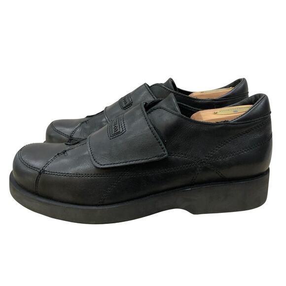 Polo Jeans Co Shoes Mens 9.5D Black Leather Slip On Loafer Comfort Hook and Loop main image 10